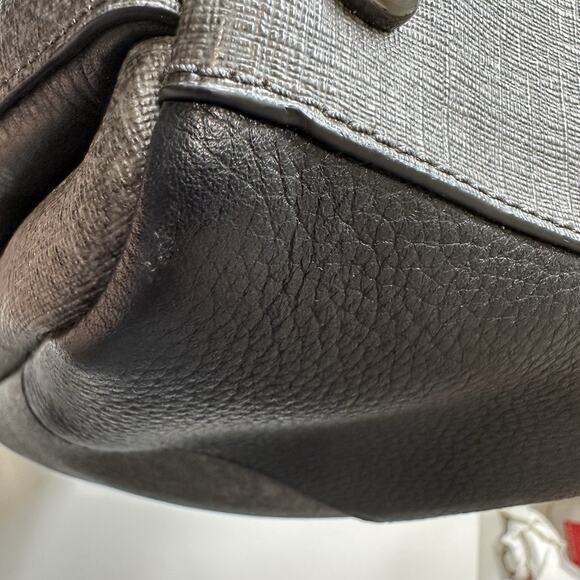 TUMI Varek Hudson Leather Backpack In Gray Black Textured Material - Picture 13 of 13